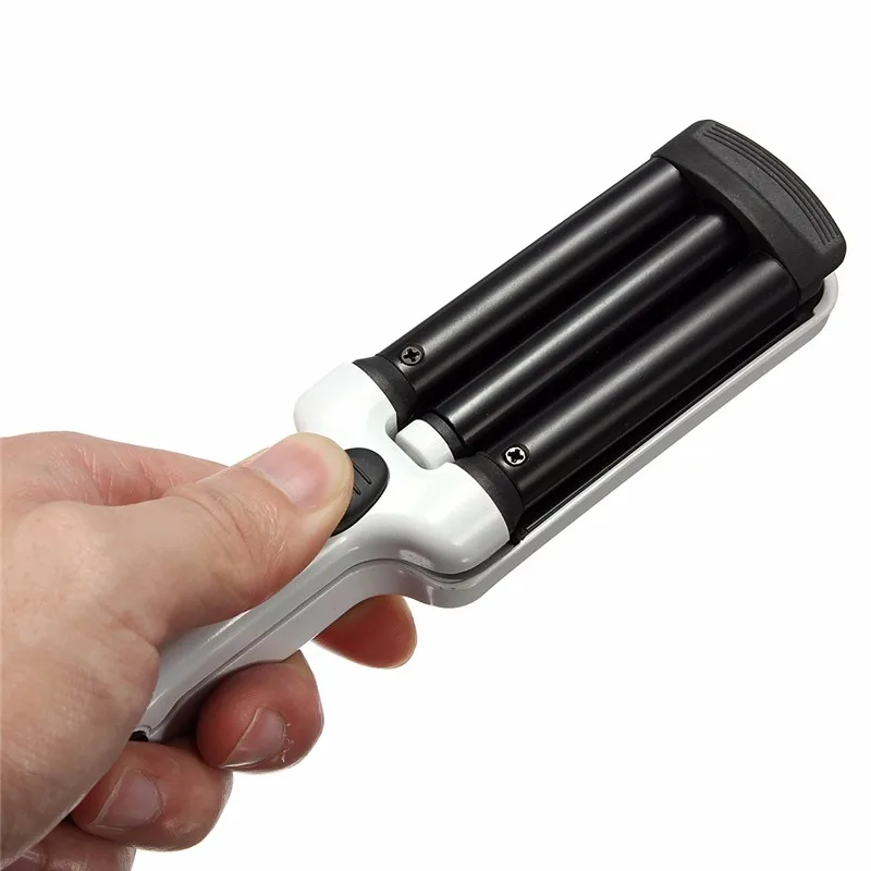 3 Barrel Ceramic Crimper Curling Iron Waving Wand Roller Beauty Personal Care Mini Hair Curler 200v Salon Tools