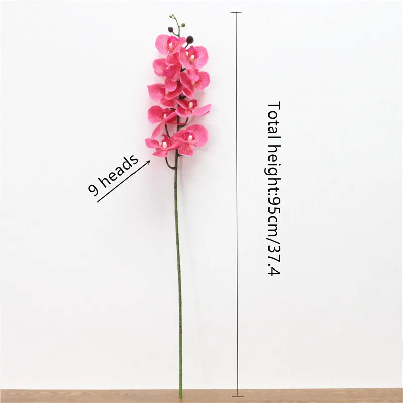 95cm 9heads real touch latex butterfly orchid office home Christmas wedding flower decor