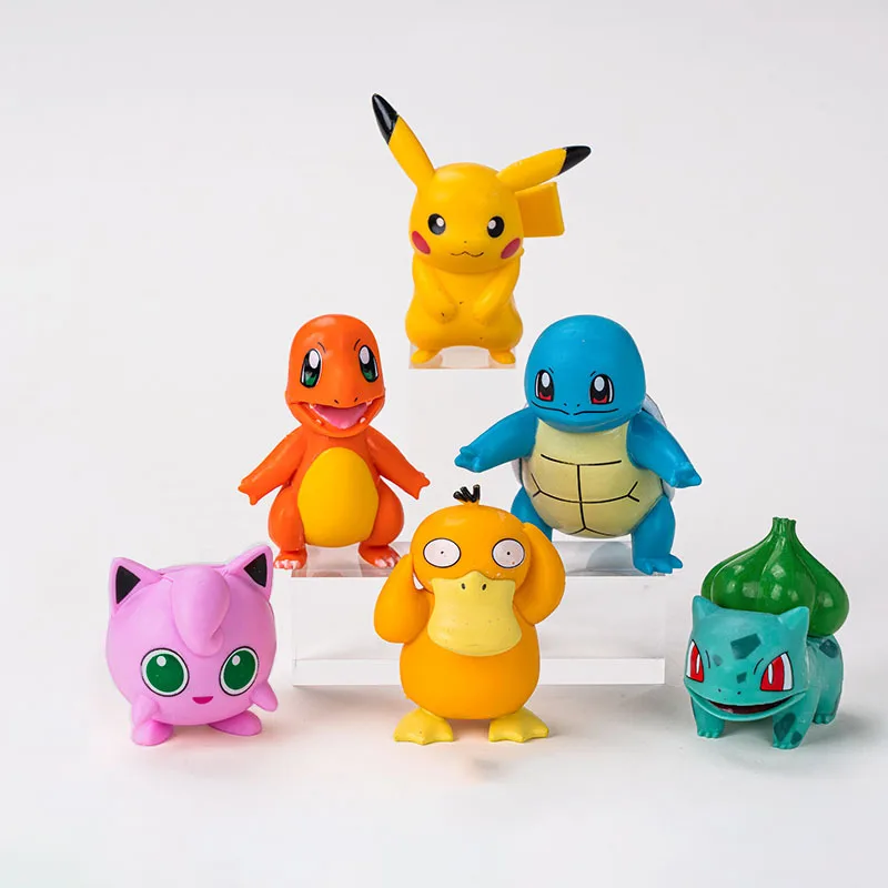 В виде милого героя аниме Pocket Monster «Pokemon 6 шт. фигурку персонажа из мультфильма Пикачу лак Chu игрушки Фигурки для коллекции