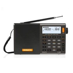 XHDATA D-808 Portable Professional Radio Digital FM Stereo/Shortwave/MW/LW/SSB Air Band Multi Band Receiver