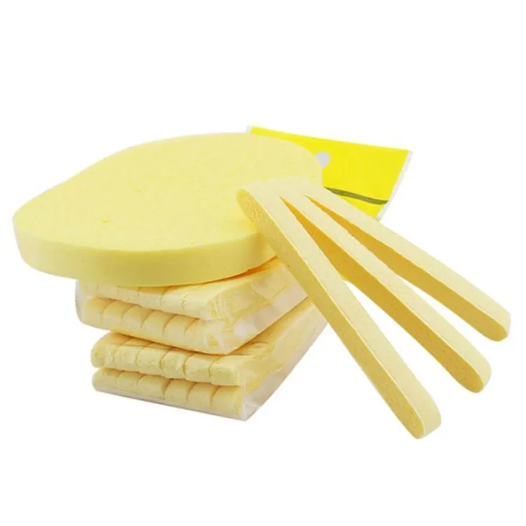 12Pcs/bag Natural Cleaning Compression Sponge Cotton Scrubber Dish Washing Compressed Cellulose Sponge
