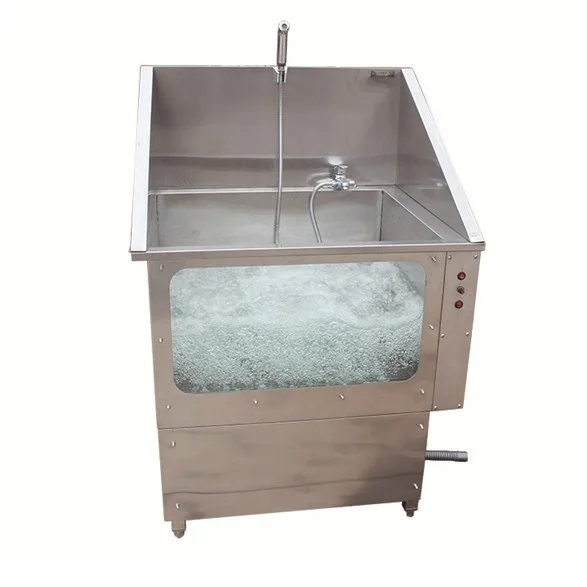 
High quality 304 stainless steel veterinary vet bathtub for dog cat animal pet 