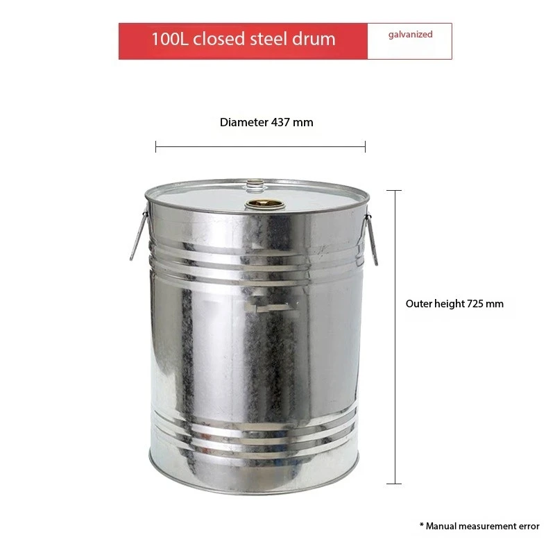 Fuji factory low price and good quality 100L closed mouth iron drum (galvanised)