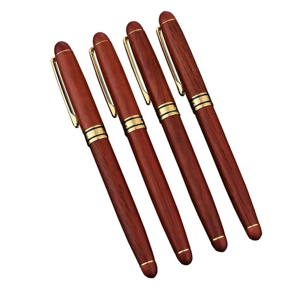 Factory classic wooden fountain pen ball pen case gift set