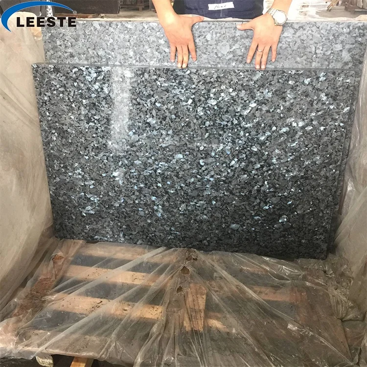 Hot Sale Nature Stone Blue Pearl Granite Tiles for Flooring Tile and Slabs Staircases Countertops Customized Size