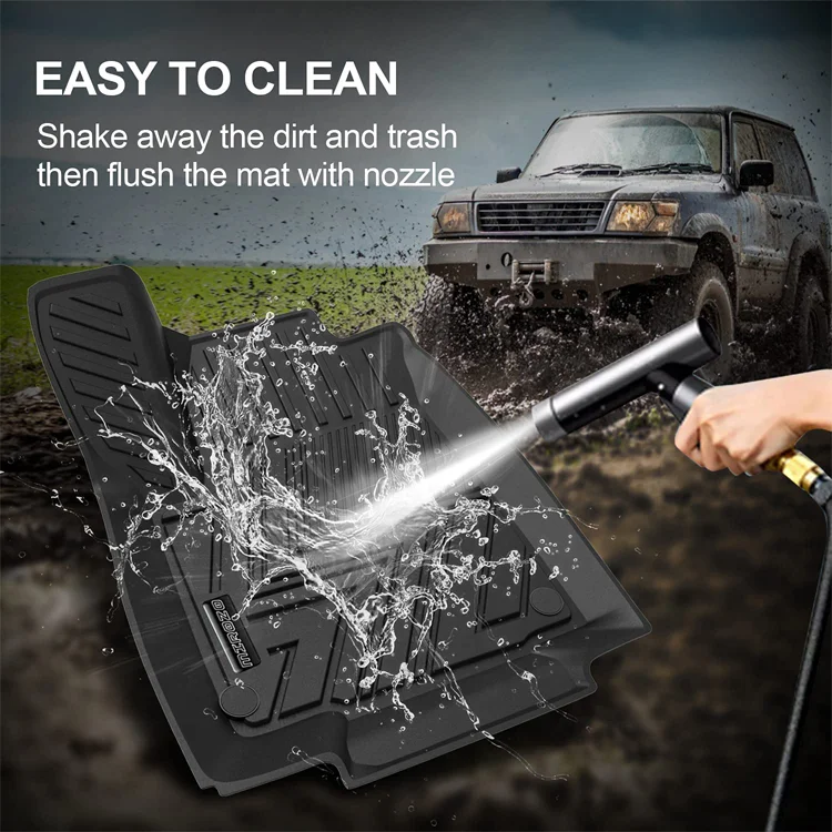 Floor Mats for Mazda CX-5 2023 2024 All Weather Protection TPE Rubber Floor Liners Accessories Mats Odorless Anti-Slip Black