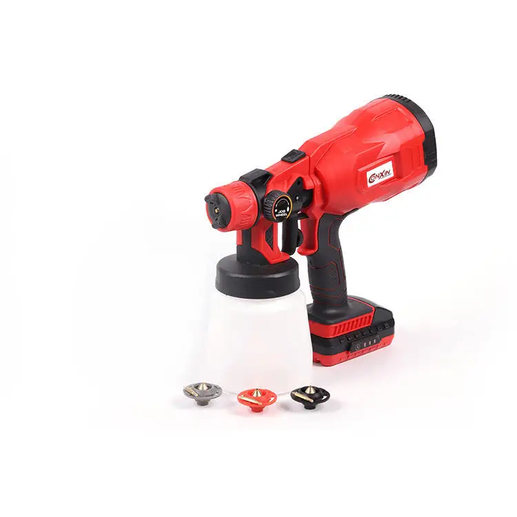 High Quality 18v Wireless Rechargeable Automatic Electric High Pressure Airless Painting Spray Gun