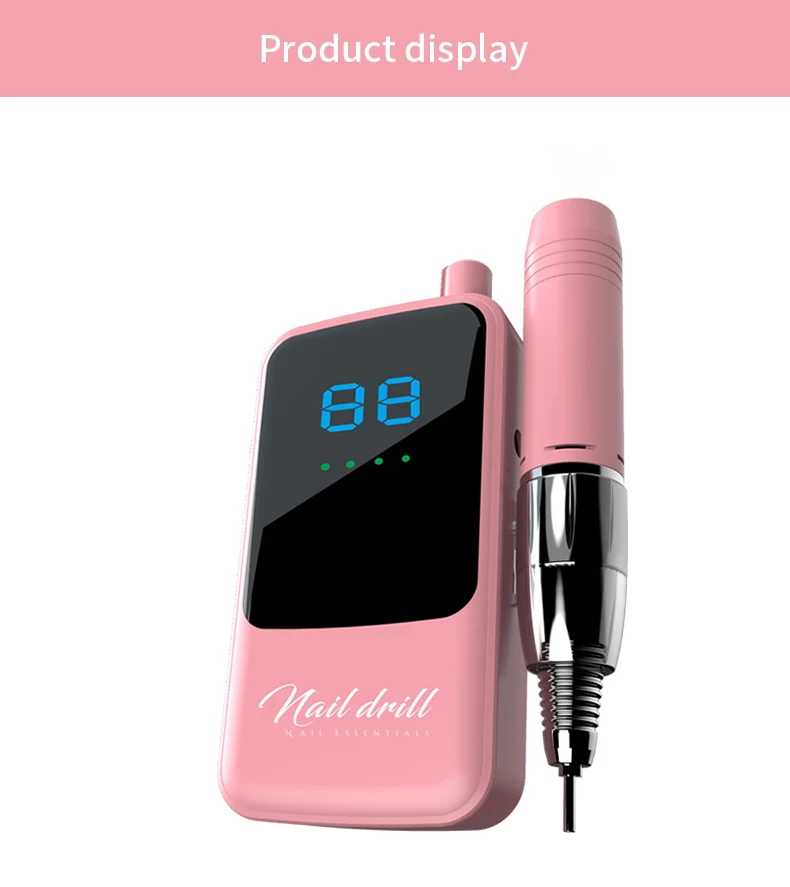 Electric Nail Polisher for Acrylic Nails Drill Machine 35000rpm Professional Cordless Brushless Nail Drill Machine