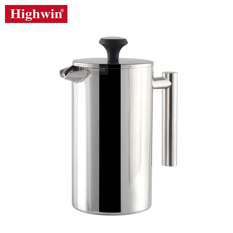 HIGHWIN из нержавеющей стали Prensa Francesa Espresso френч пресс кофеварка с термометром
