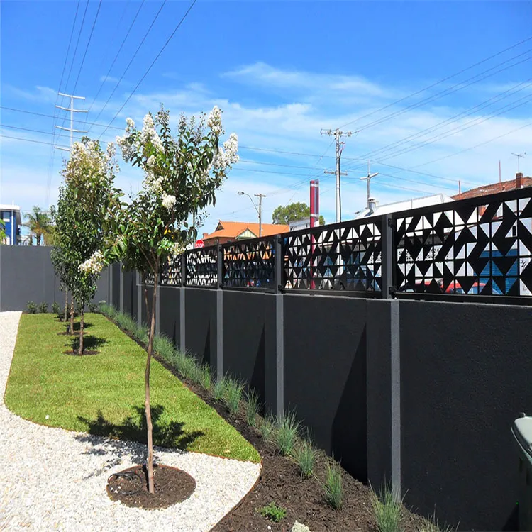 privacy tape fence decorative laser cut metal fencing panels