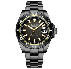 GUANQIN 2022 Custom Logo Automatic 316l Stainless Steel Case Bezel Mechanical Hand Watch