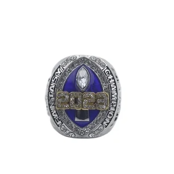 2023 FFL Fantasy Football Championship кольцо с бриллиантом спереди синий может быть настроен в других цветах