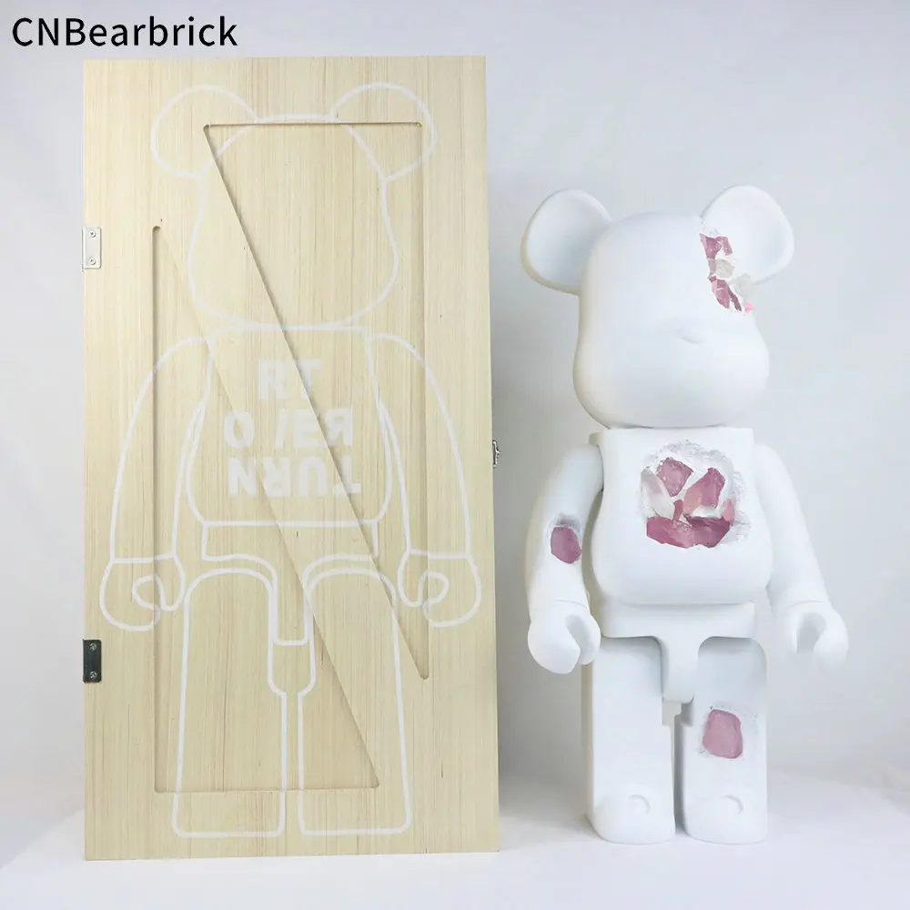 New 1:1 ABS High Edition Corrode Crystal Bearbrick 1000% 70CM Designer Toys Handmade Erosion Bear Figurine Model Ornaments