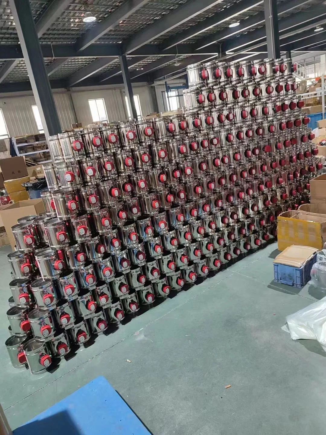 HVAC ventilation round duct ABS motor damper electric spring return damper