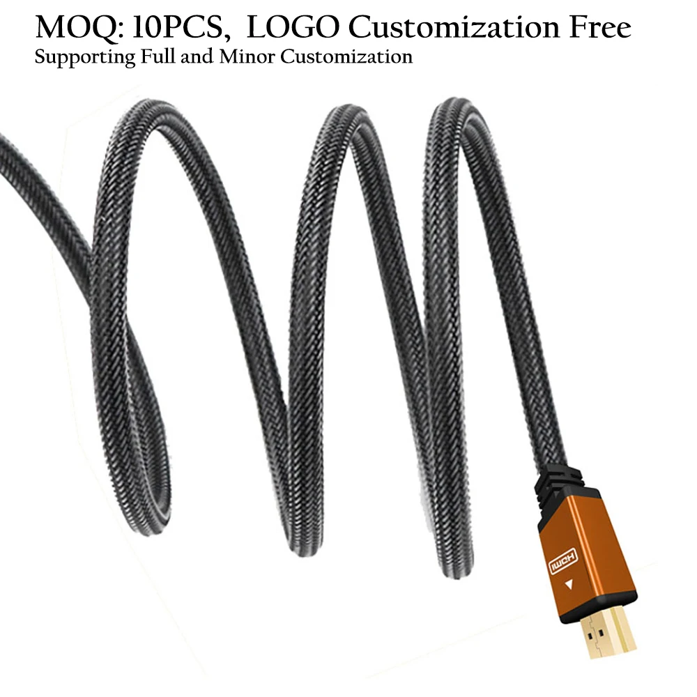 2023 2.0 4K 256 Hz eARC Gold Plated Metal HDMI Cable 3K 4D 1080p 2160p HDTV HDMI Cable