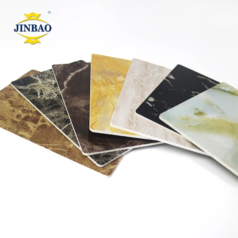 JINBAO Good Price Custom marble sheet colorful high gloss uv board pvc marble sheet