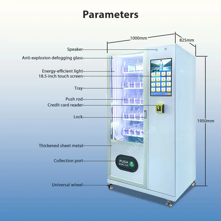 Source Factory Coin Vending Machine Customized Vending Machine with Sticker logo Refrigerated Small Vending Machine for OEM