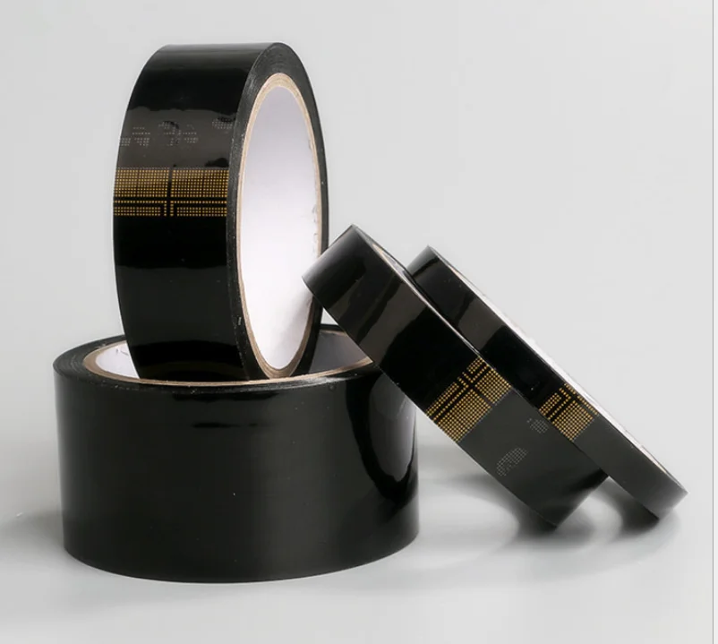 U02 48mm*36m Black Grid Single Sided ESD Tape/Brown Black Single Side OPP PET Film Antistatic Tape/Anti-Static Grid Black Tap