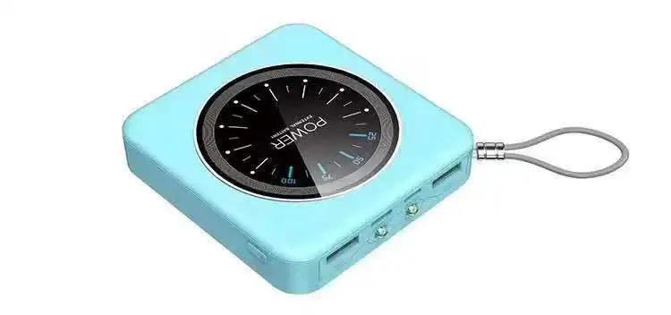 new fashion clock design mini power bank 10000mAh Dual Usb Custom Logo powerbank 10000mah fast charging clock power bank
