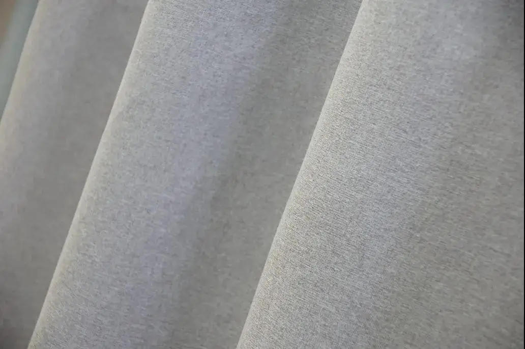 Ready Made Window Curtains Blackout Triple Weaving 100% Polyester Solid Blackout Curtains for Living Room