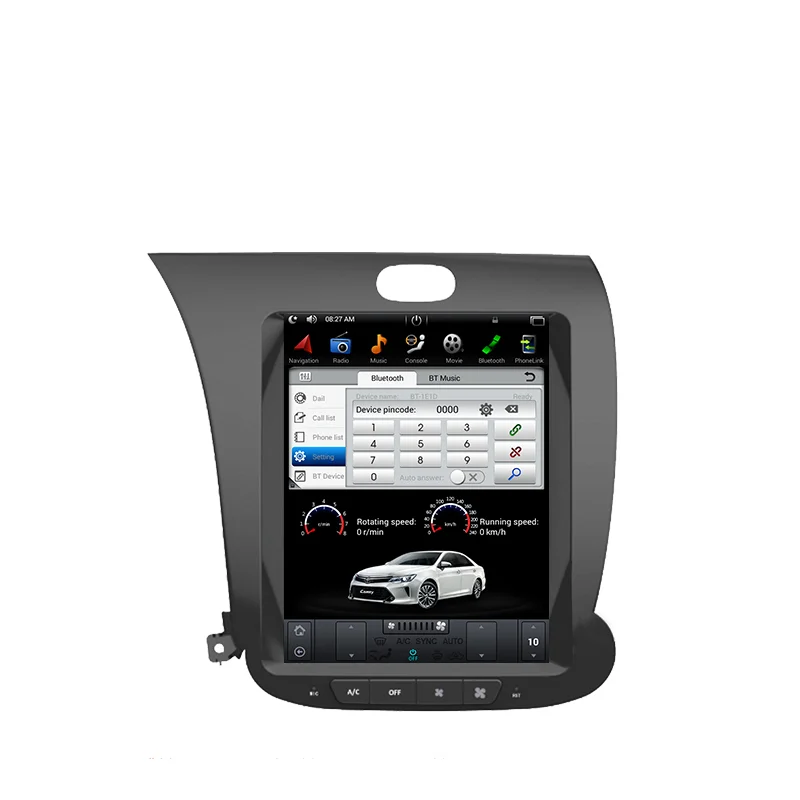 Car android radio tesla style for Kia CERATO K3 FORTE 2013 support wifi bt gps player