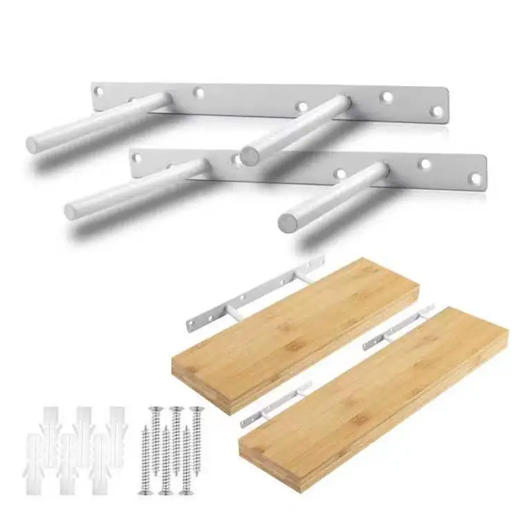 Factory Custom Heavy Duty Hidden  Metal Decorative Floating Support Shelf Bracket