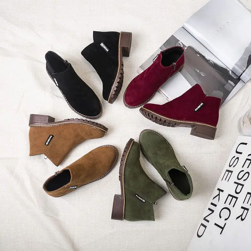 Boots hot sale yiwu Suka Factory price women winter ankle boot bucket booties shoes botas