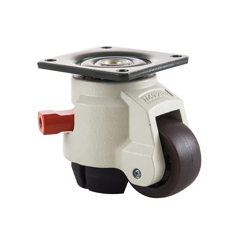 Top Plate 1100LB TD80 built-in ratcheting system leveling caster
