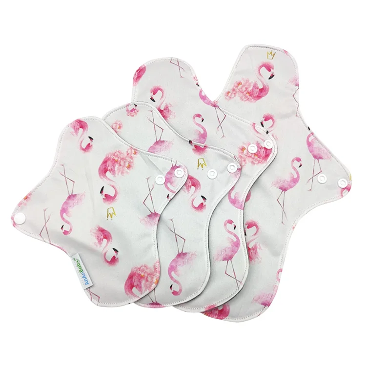 Bamboo Charcoal Cloth Menstrual Pads Reusable Wash Pads Menstrual Sanitary Napkin Pad Organic In Bulk