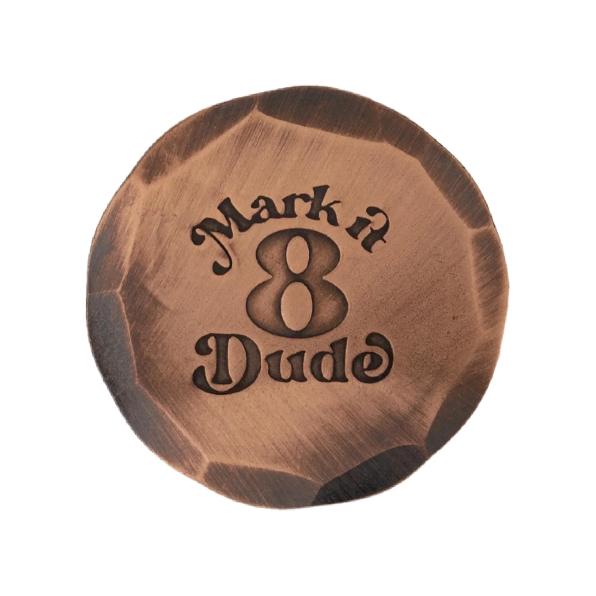 2024 antique nickel stamped logo pure cooper golf club ball marker