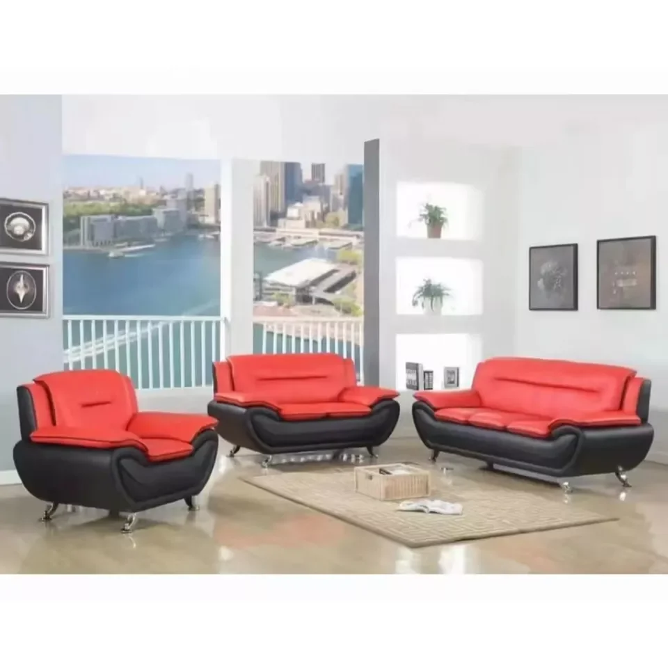Factory Direct Best Selling Fashion Design Sectional Leather Couch Living Room Furniture