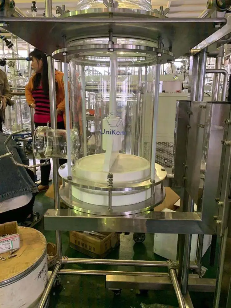 100L customized Jacketed glass ultrasonic crystallization reactor with heater and cooler and vacuum pump