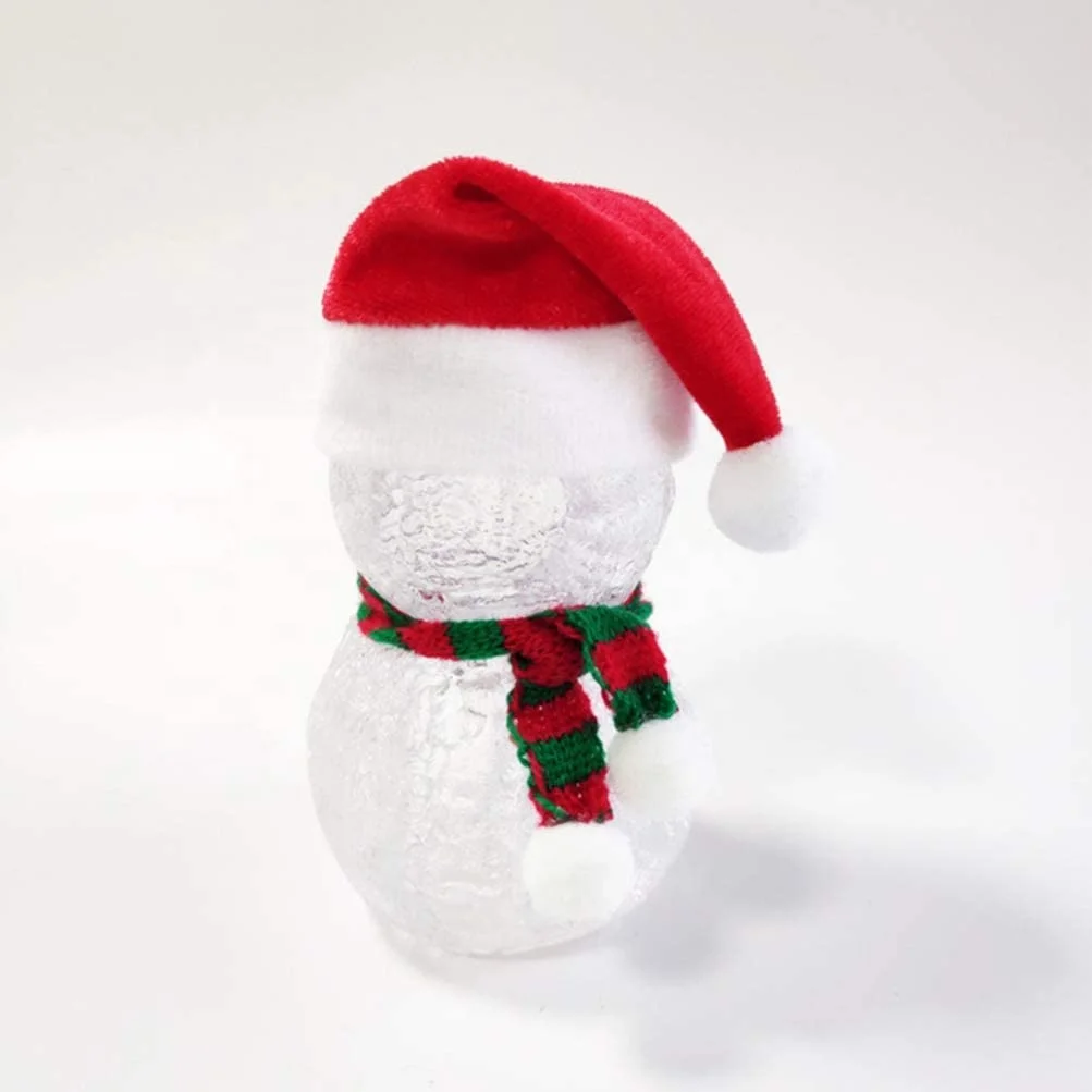1x15cm christmas Mini Scarf DIY Hairball Knitted Doll Clothes Accessory Wine Bottle Neckerchief Little Snowman Decor