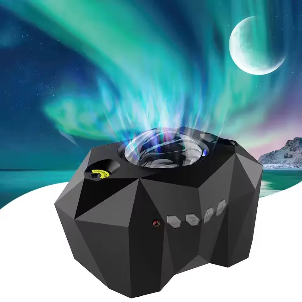 Best Selling Romantic Aurora Moon Star Projection Lamp Design Lamp Remote Control Music Projector Night Light