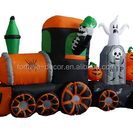 210cm/7ft air blown train that is used for spirit festival for halloween inflatable