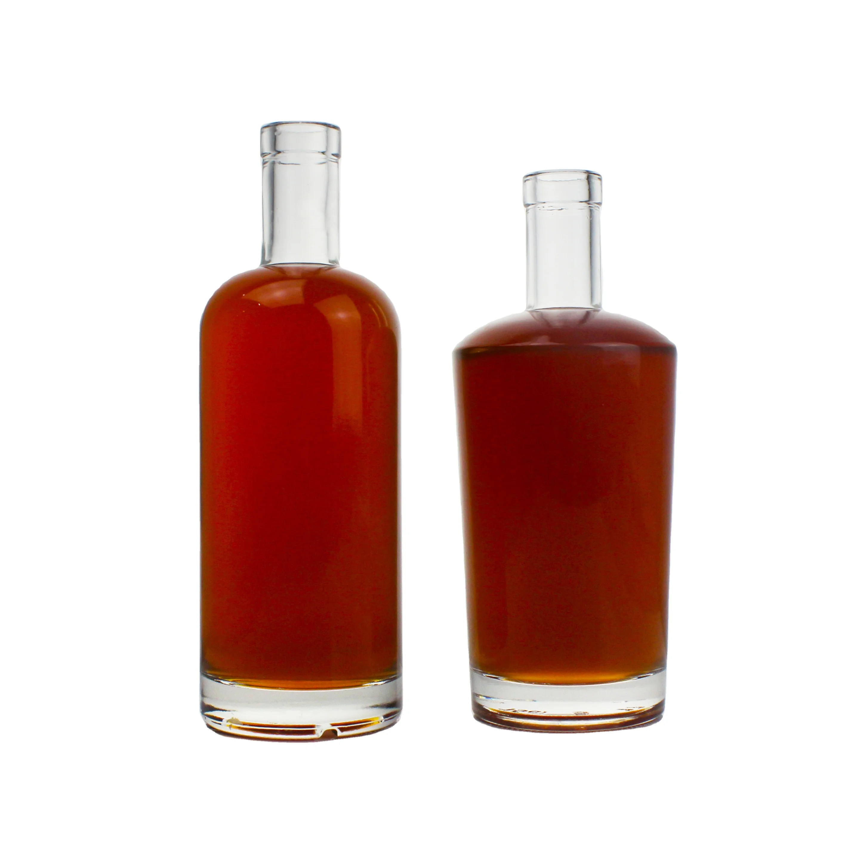 Wholesale 500ml 700ml 750ml Spirits Liquor Bottle Brandy Rum Whisky Glass Bottle with lid