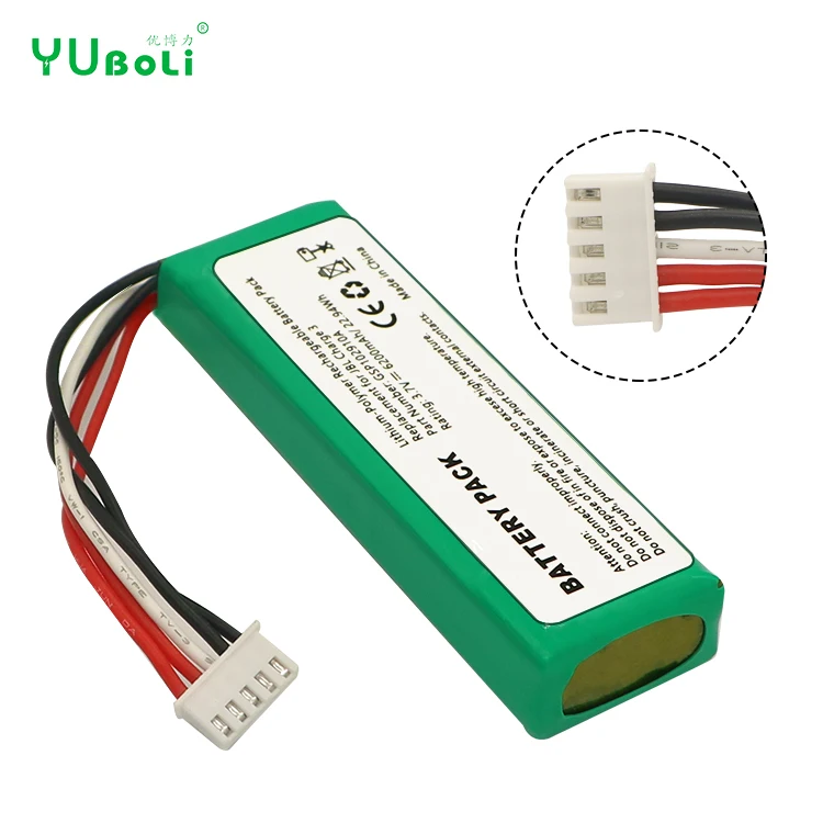 YUBOLI factory sell For JBL charge 3 3.7V 6200mAh Battery Bateria GSP1029102A for JBL Charge 3 device