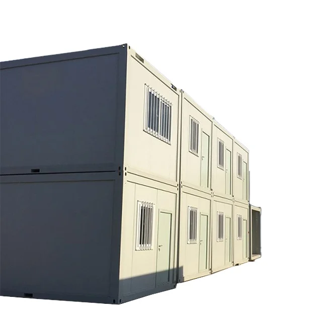 Prefab House 2 Floors  -  PPGI with Glasswool, Dimensions 6055x2435x5792mm Fire Resist and Fast Assembling mobile 2020
