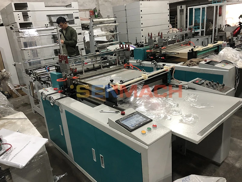 plastic LDPE zip lock bag production line plastic polythene zipper bag film making machine