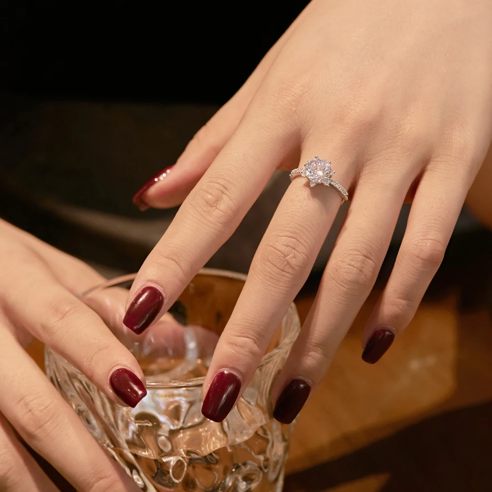 Dylam Fashion 925 Sterling Silver Rhodium Plated Eternity Band 2ct 5A Cubic Zirconia Wedding Engagement Bridal Rings