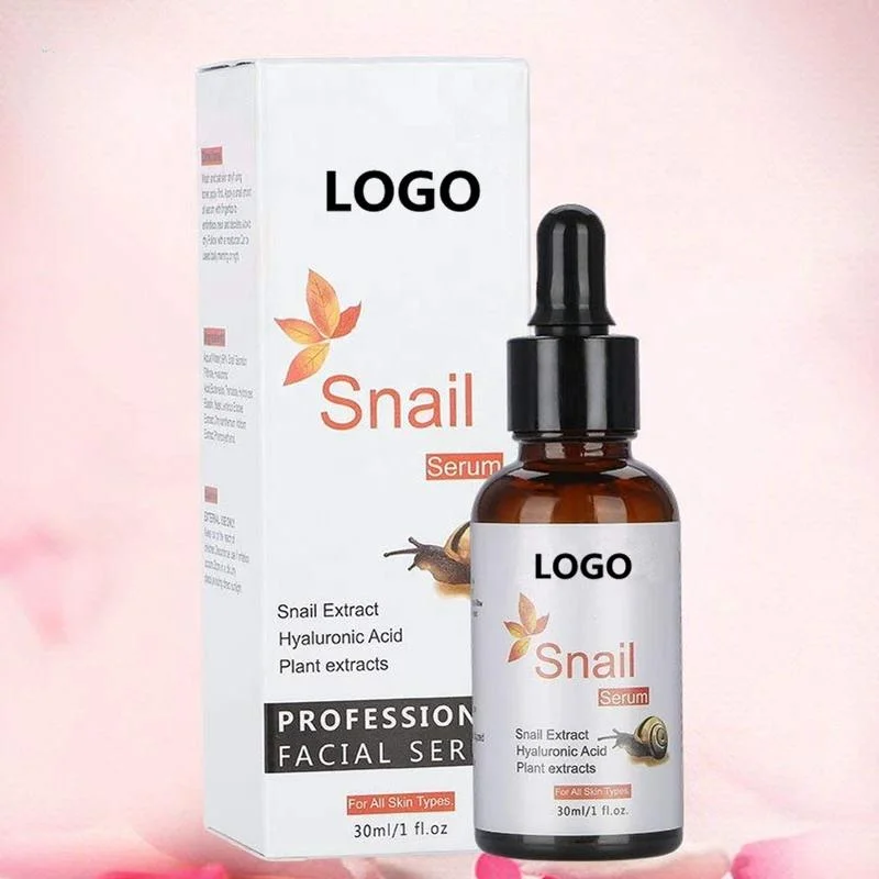 Private Label OEM 100% Natural Green Tea Beauty Snail Repair Brightening Face Skin Care Serum