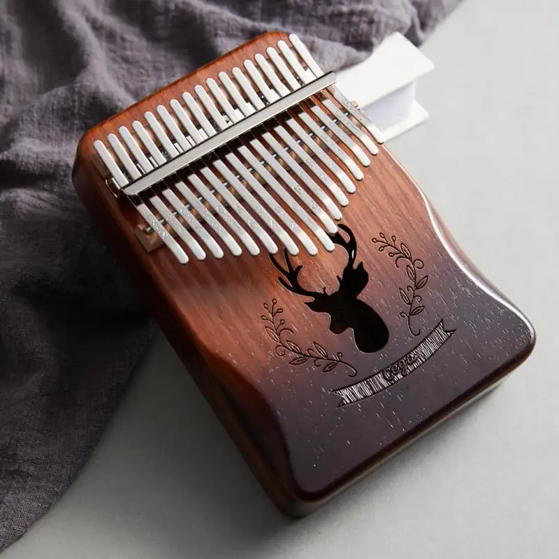 glossy zebra wood musical instruments wood thumb kalimba 17 note finger