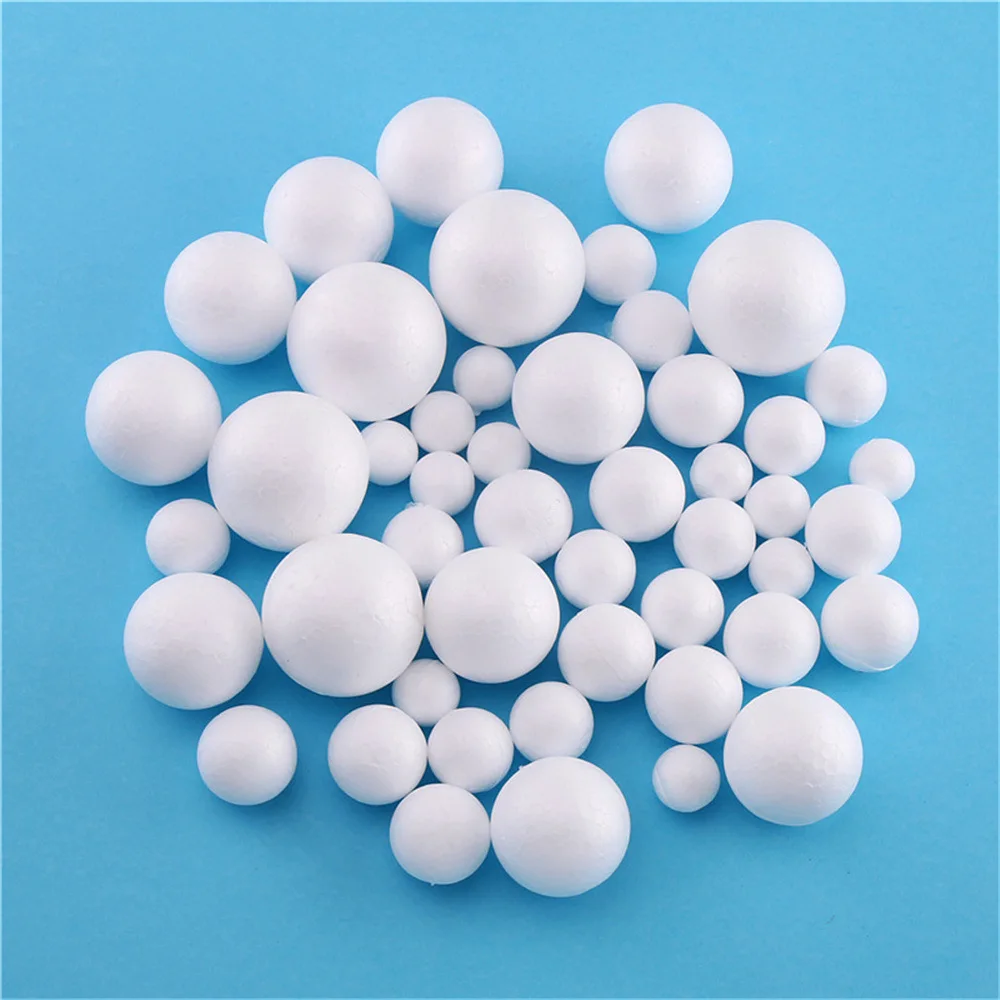 White Craft Styrofoam Balls Polystyrene Balls for Holiday Christmas Crafts Making and School Modeling Projects