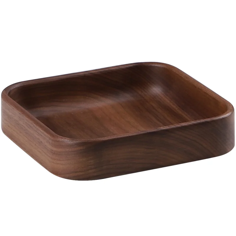 factory direct sale Black walnut combination fruit tray storage tray wood trays for serving