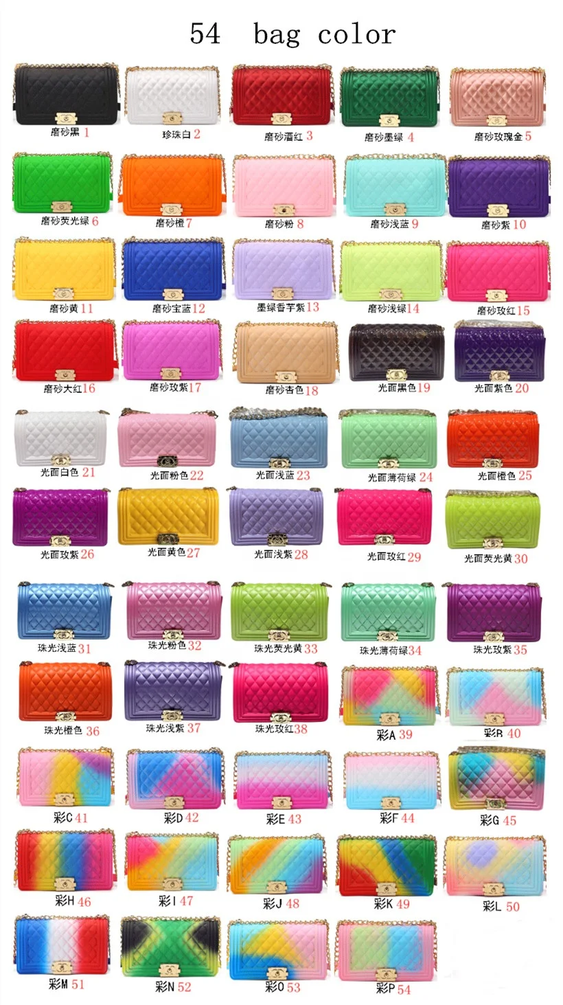 
wholesale women jelly purse colorful jelly bag fashion designer bags purses luxury shoulder bag purse 