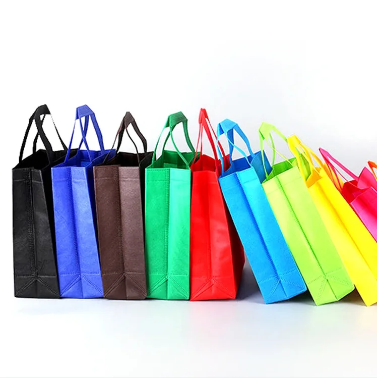 wholesale recycled Eco Friendly supermarket shopping tote bags cheap price non woven fabric bag