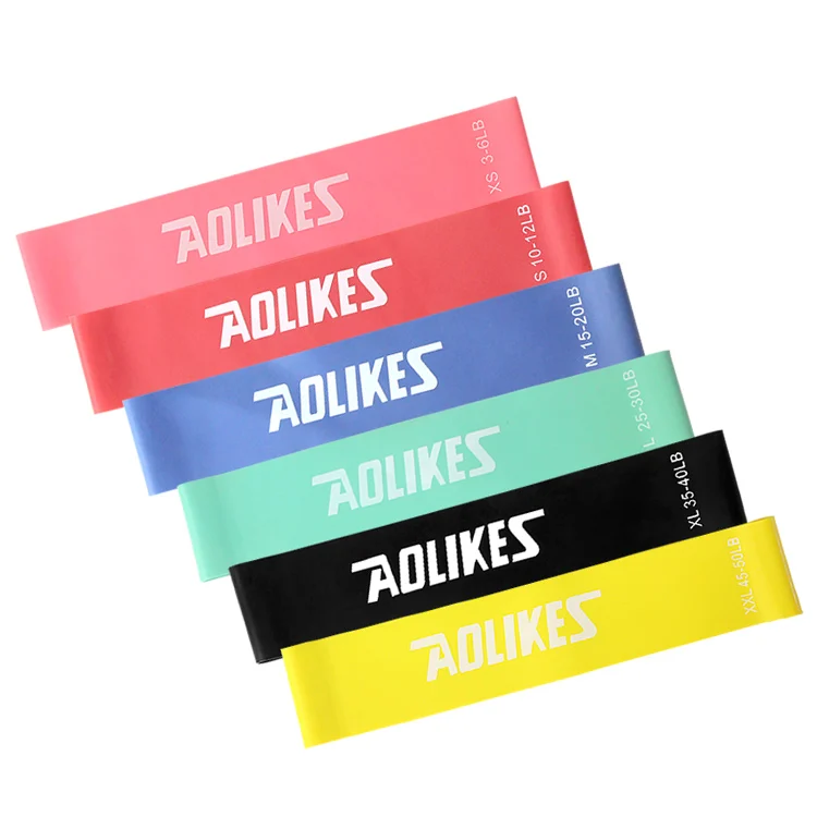 Aolikes Amazon, Заводские, дружелюбные, сопротивление, фитнес-упражнения OEM, петли-ленты с 6 различными уровнями сопротивления для мужчин и женщин