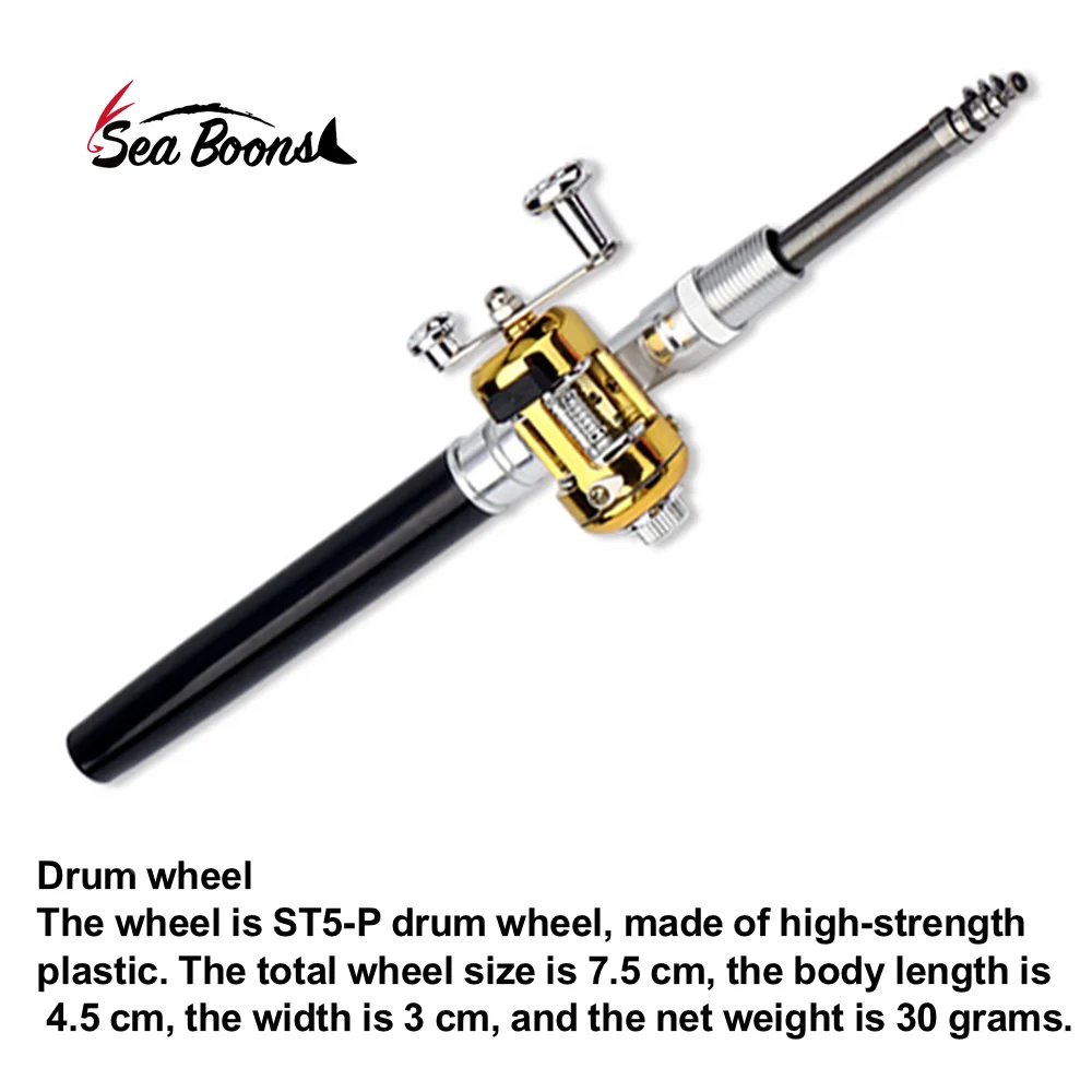 Wholesale Ice Fishing 8IN Fishing Pole Combo Set Carbon Fiber  Telescopic Rod Mini Fishing Rod