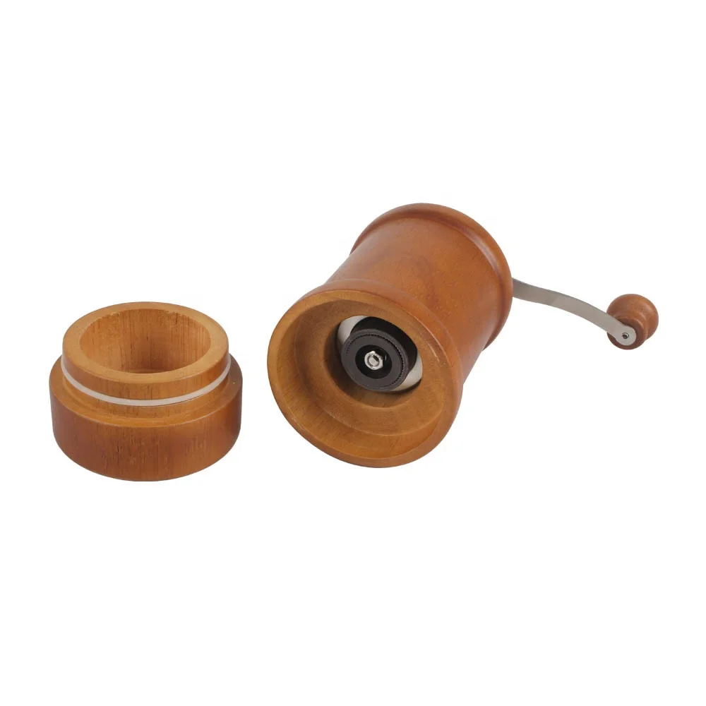 Bamboo Manual Coffee Bean Grinder with durable Burr