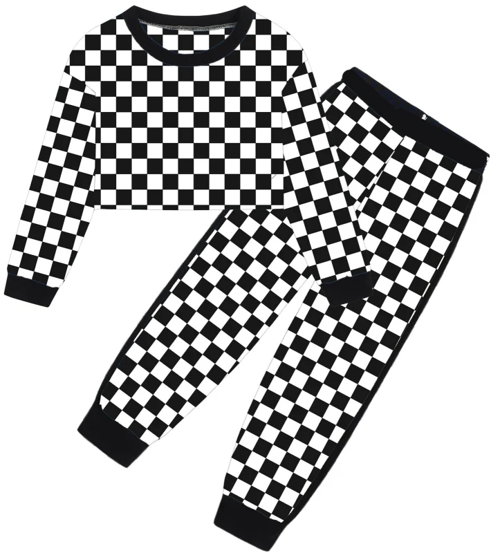 Kids 10 Years Girls Tie Dye Clothes 2 Pieces Crop Tops + Pants Set 18 Months - 14 Years Children